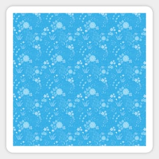 Blue flowers pattern #2 Sticker